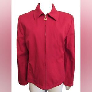Women's St John Sport Essentials by Marie Gray  warm Red Jacket ♥️  size small n